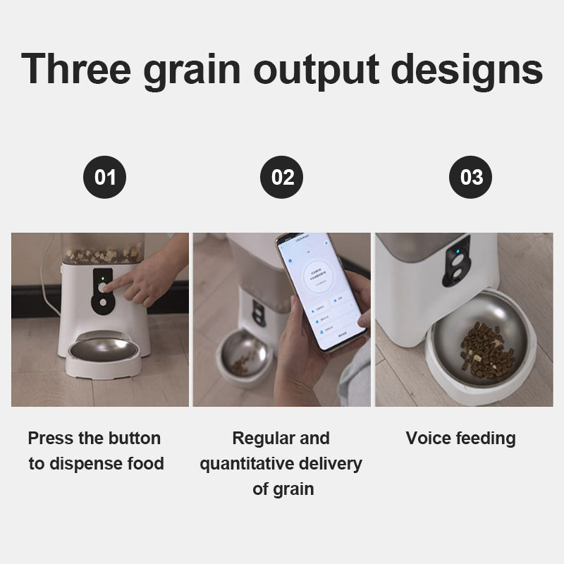 JOYTALE Intelligent pet feeder allows for interactive and fixed-point feeding at any time-5L
