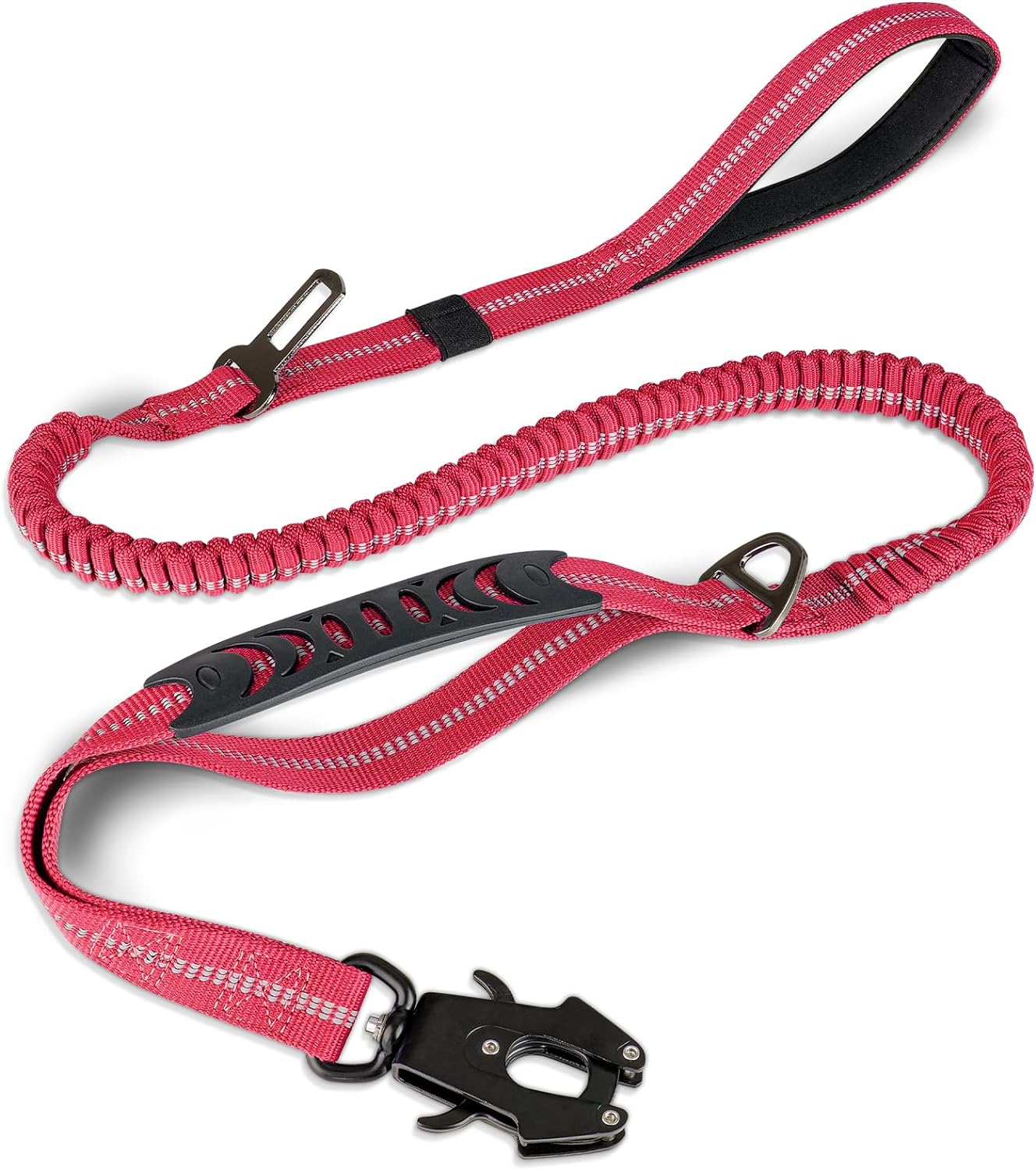 Joytale Shock Absorbing Bungee Heavy Duty Tactical Dog Leash with 2 Padded Handle