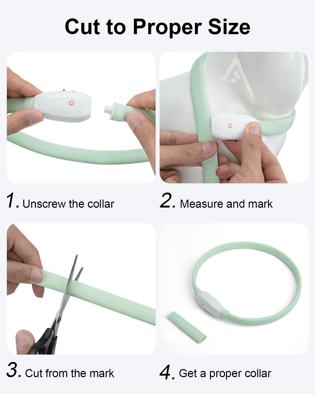 Joytale Rainproof Light Up LED Rechargeable Dog Collar