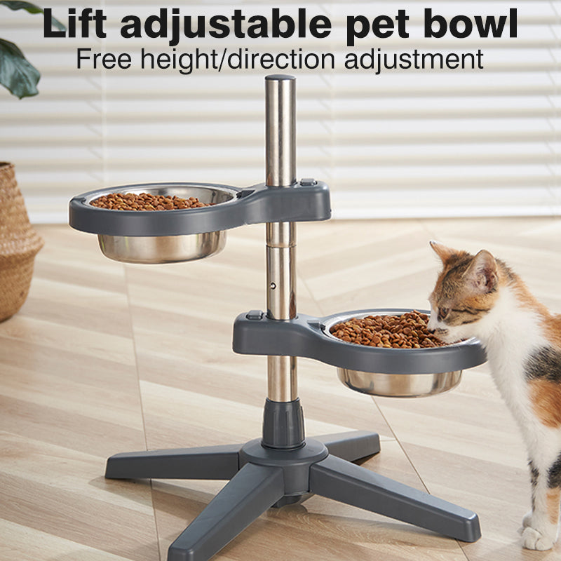 JOYTALE Adjustable Lift Dog Bowl, 360-degree Rotation To Adjust Position