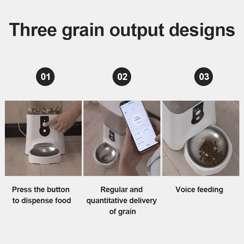 Intelligent pet feeder allows for interactive and fixed-point feeding at any time-5L