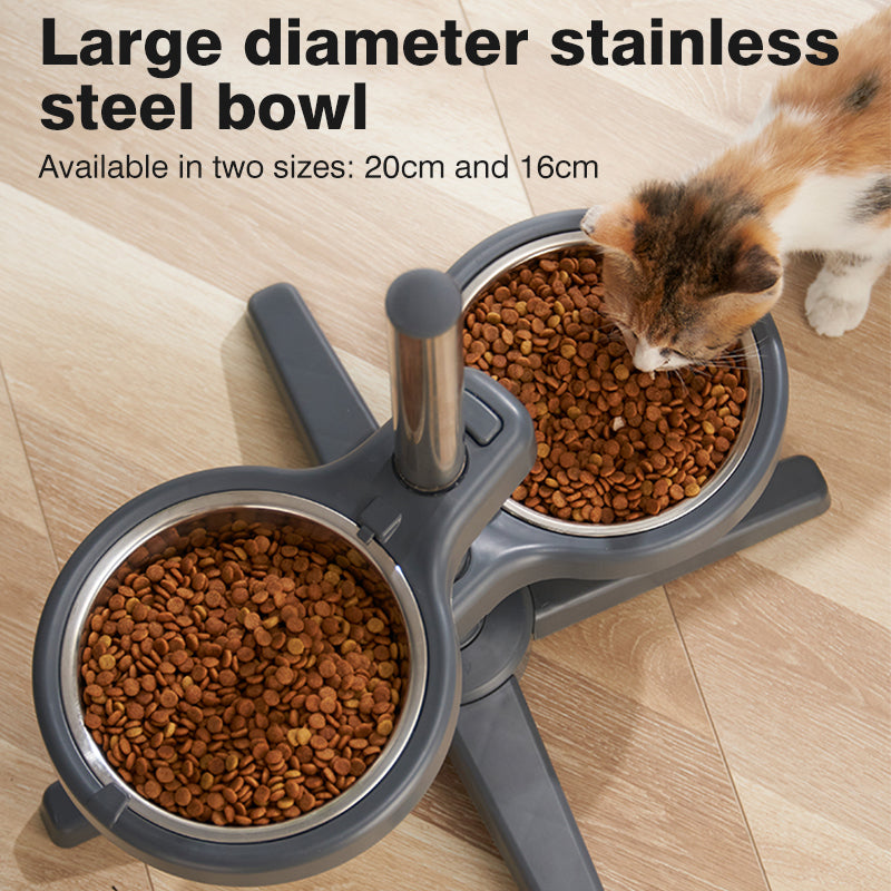 JOYTALE Adjustable Lift Dog Bowl, 360-degree Rotation To Adjust Position