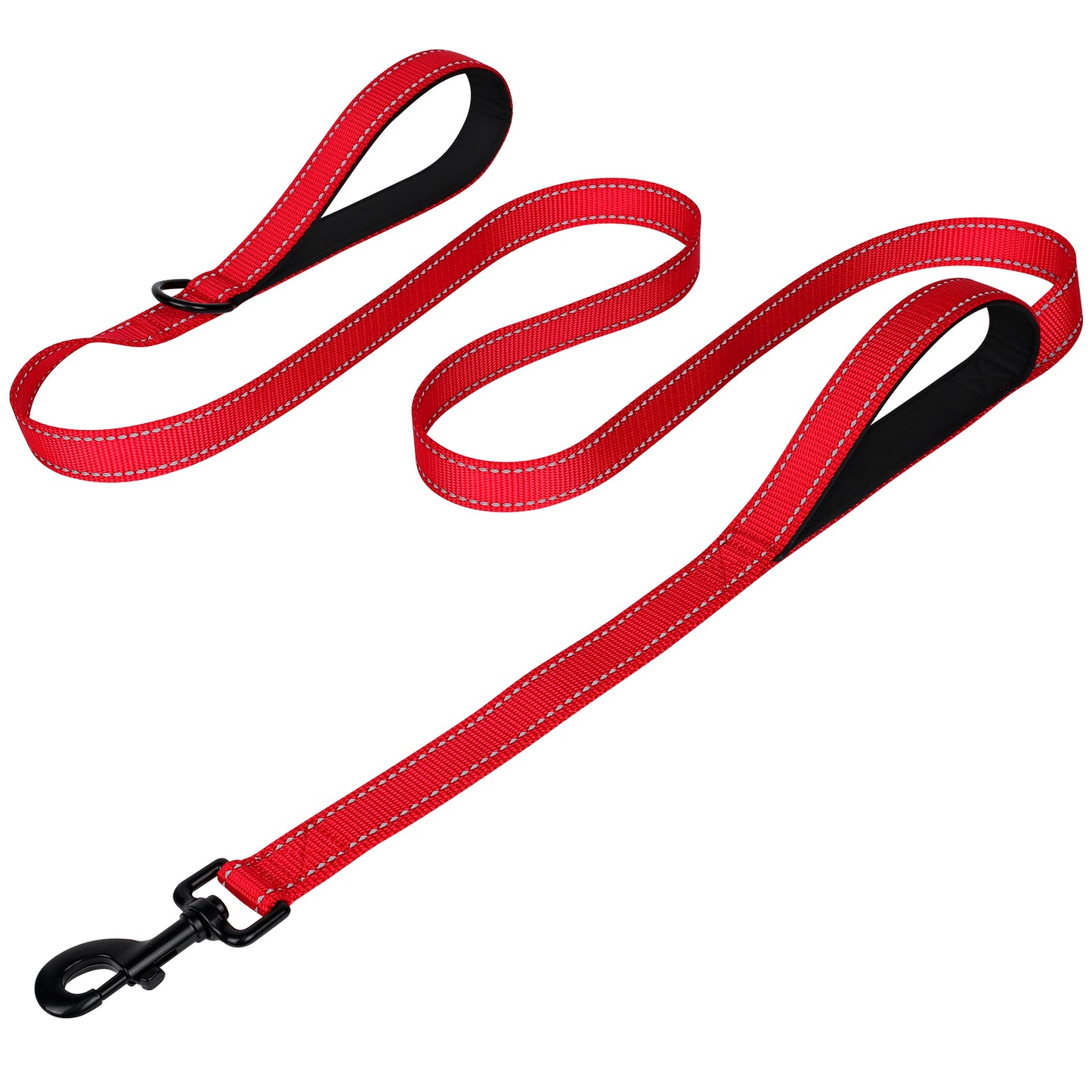 JOYTALE Heavy Duty Double Handle Double-Sided Reflective Dog Leash for Large Dogs