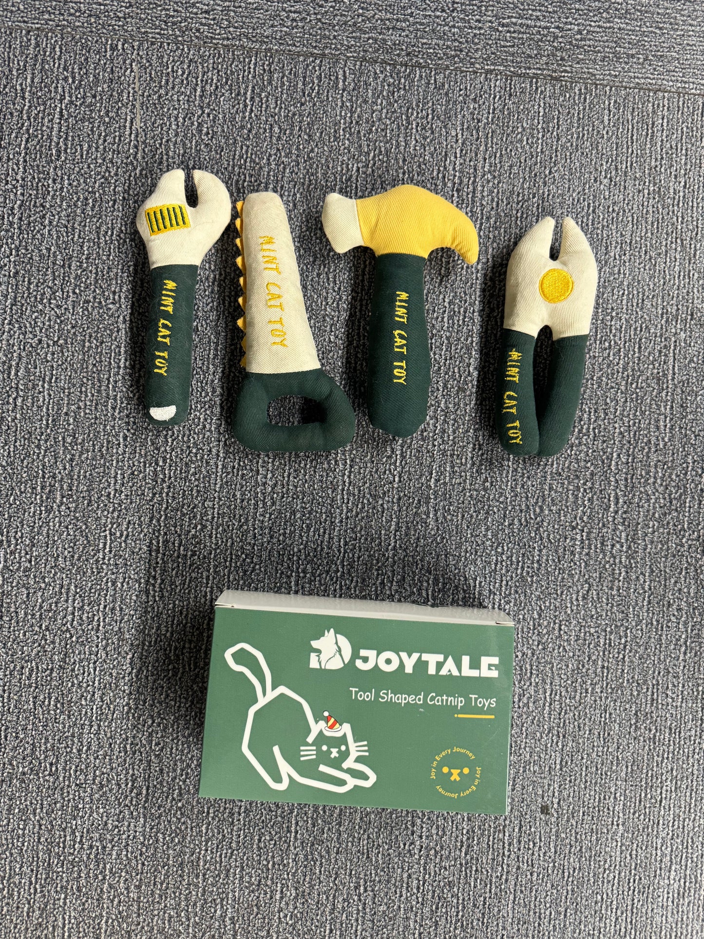 Joytale 4Pcs Tool-Shaped Catnip Pet Toys