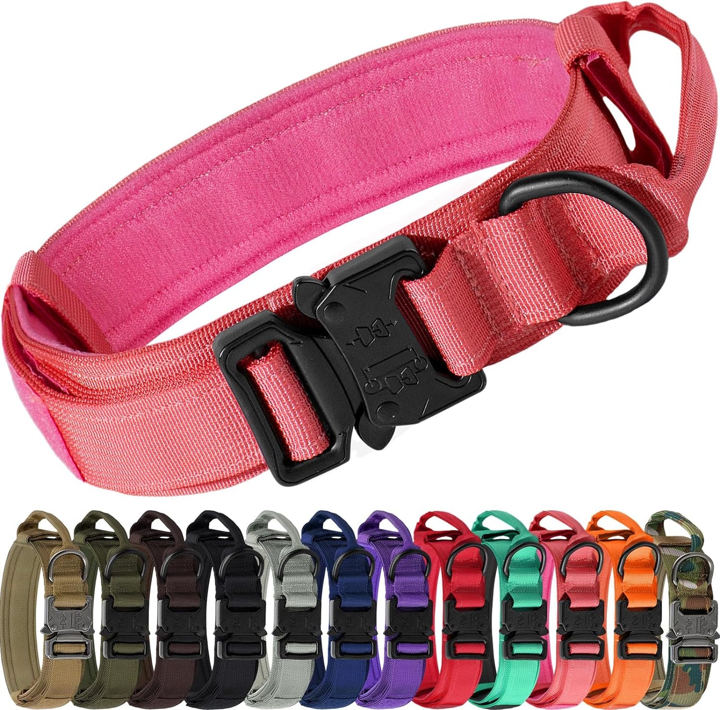 Joytale Heavy Duty Military with Handle Adjustable Tactical Dog Collar