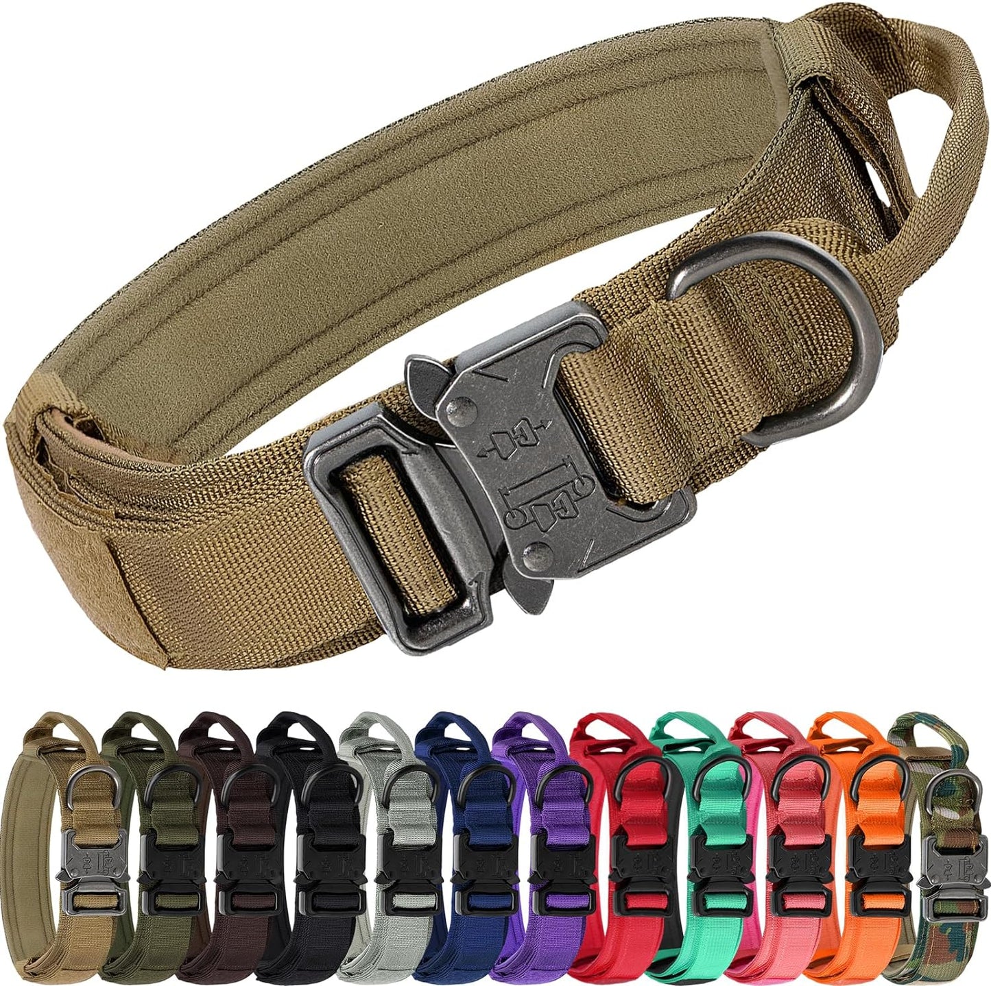 Joytale Heavy Duty Military with Handle Adjustable Tactical Dog Collar