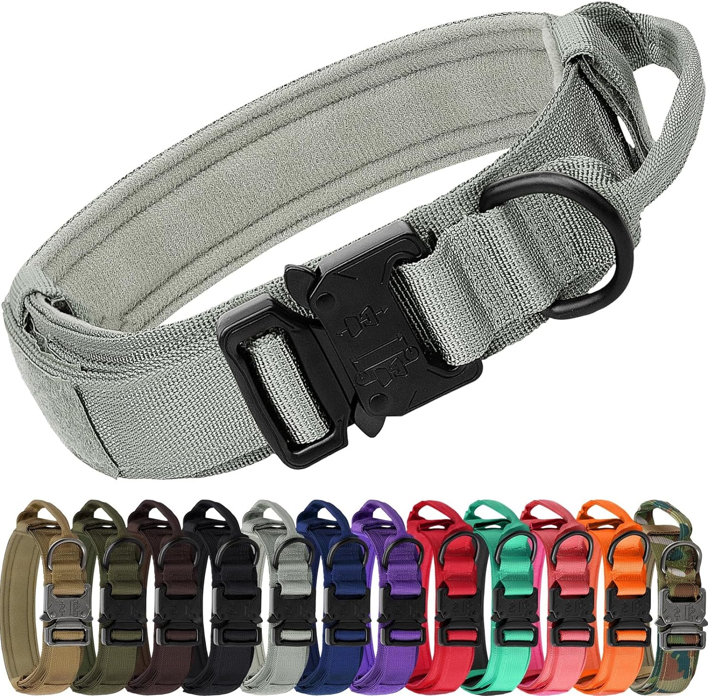 Joytale Heavy Duty Military with Handle Adjustable Tactical Dog Collar