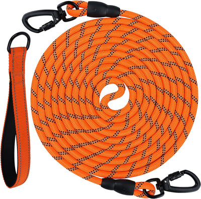 JOYTALE Double Hook Long Training Leash with Removable Padded Handle