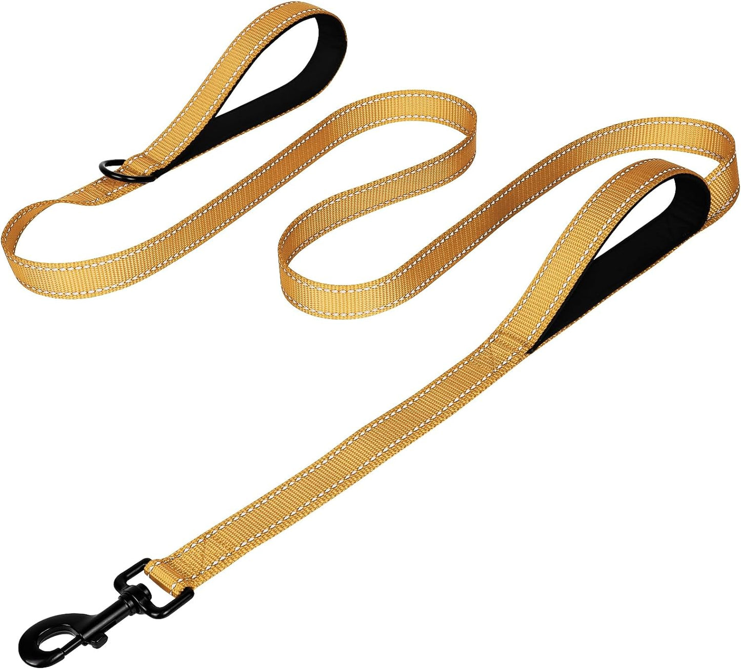 JOYTALE Heavy Duty Double Handle Double-Sided Reflective Dog Leash for Large Dogs