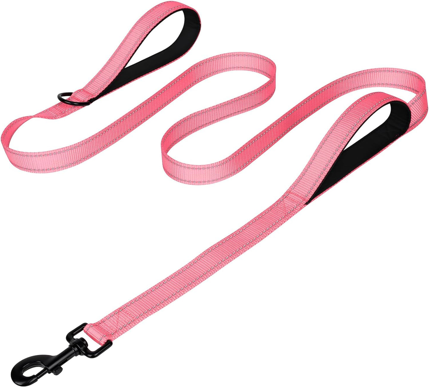 JOYTALE Heavy Duty Double Handle Double-Sided Reflective Dog Leash for Large Dogs