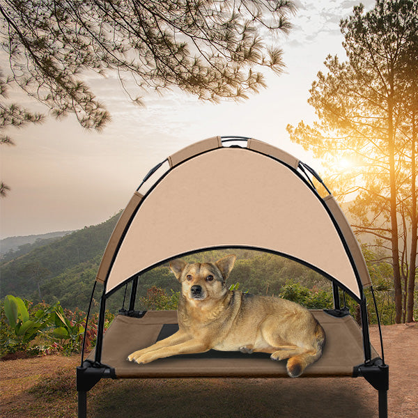 Dog sun lounger clutsy with canopy