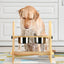 DreamyPaws™ Elevated Dog Bowl Pine Stand