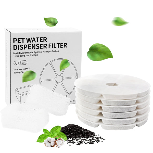 SmartStride™ Stainless Steel Pet Water Fountain Filters Set